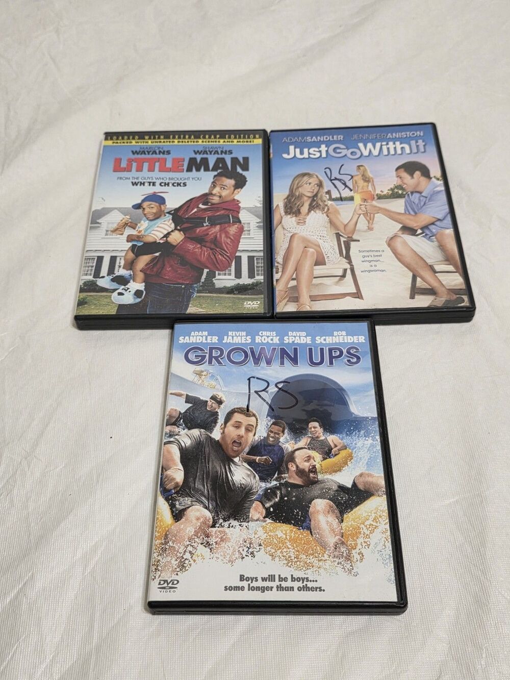 Grown ups, Just Go With It, Little Man 3 DVDS Lot